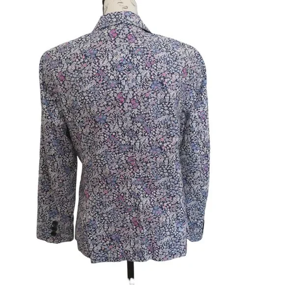 🎉HP🎉Talbots Lined Floral Cotton Blazer - Size 10 - Great for Spring/Summer - EUC - Picture 5 of 13